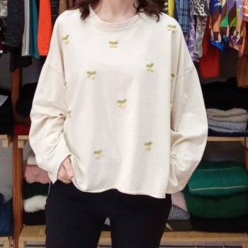 Bossa Nova Moda - Sudadera Cherry amarilla