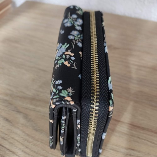 Bossa Nova Moda - Monedero Flores Negro