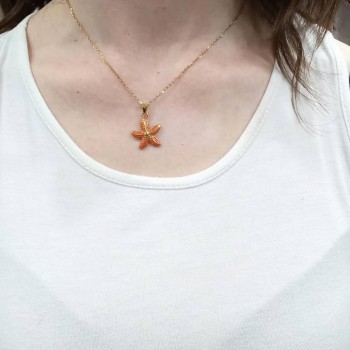 Bossa Nova Moda - Gargantilla Estrella de Mar naranja