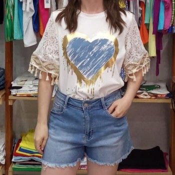 Bossa Nova Moda - Camiseta Alma azul