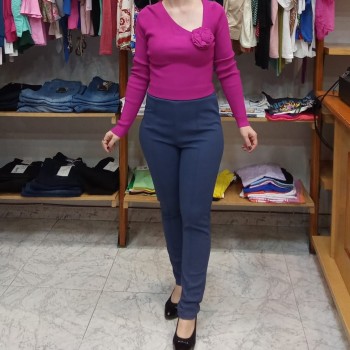 Bossa Nova Moda - Pantalón Teba Azul