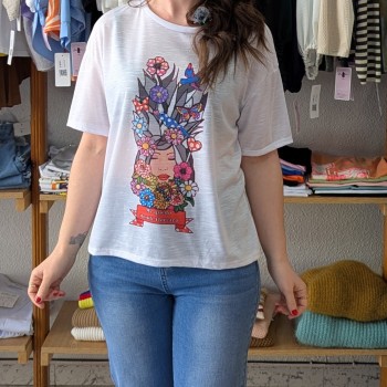 Bossa Nova Moda- Camiseta Flora