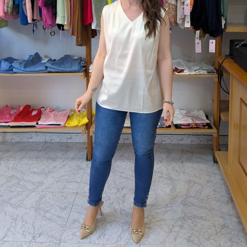 Bossa Nova Moda - Blusa Elba Marfil