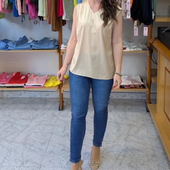 Bossa Nova Moda - Blusa Elba Champán