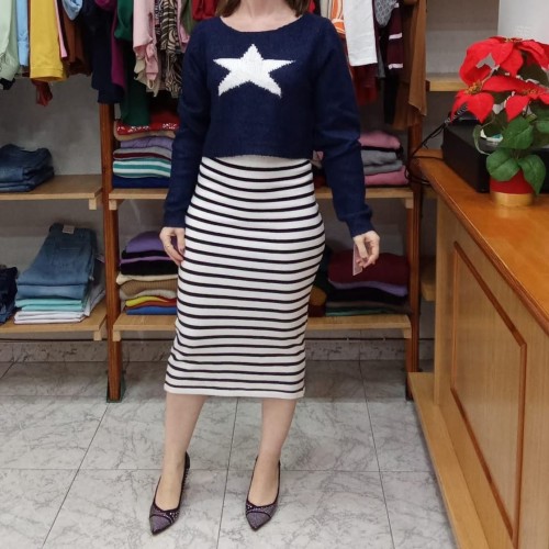 Bossa Nova Moda - Falda Rayas